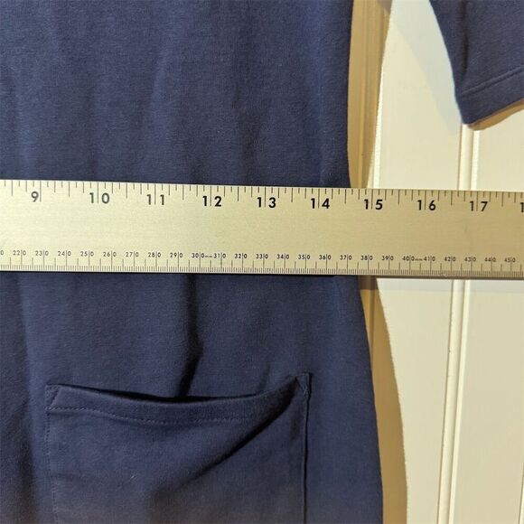 NWT Lilly Pulitzer Navy Mini Dress XXS Gold Button Shoulder Pockets Preppy Work - Picture 5 of 9